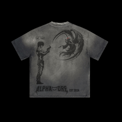 Alphadre Not Today Oversized T-Shirt Black/Grey