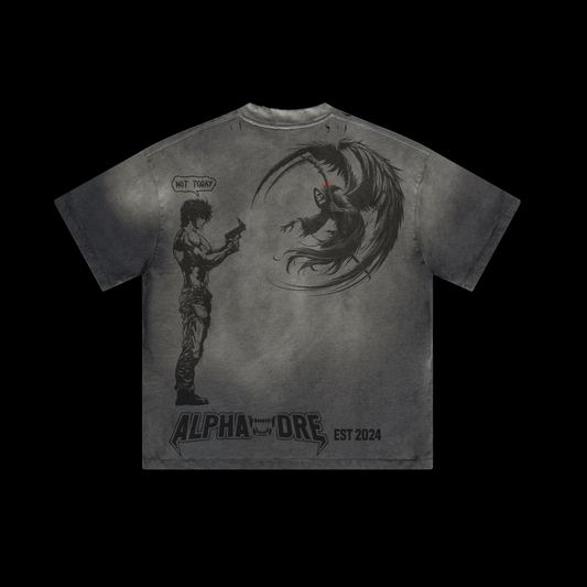 🎁 Alphadre Not Today Oversized Luxury T-Shirt Colour grey (100% off)