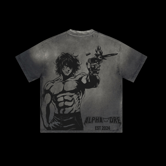 🎁 Alphadre Take Aim Oversized Luxury T-Shirt Colour grey (100% off)