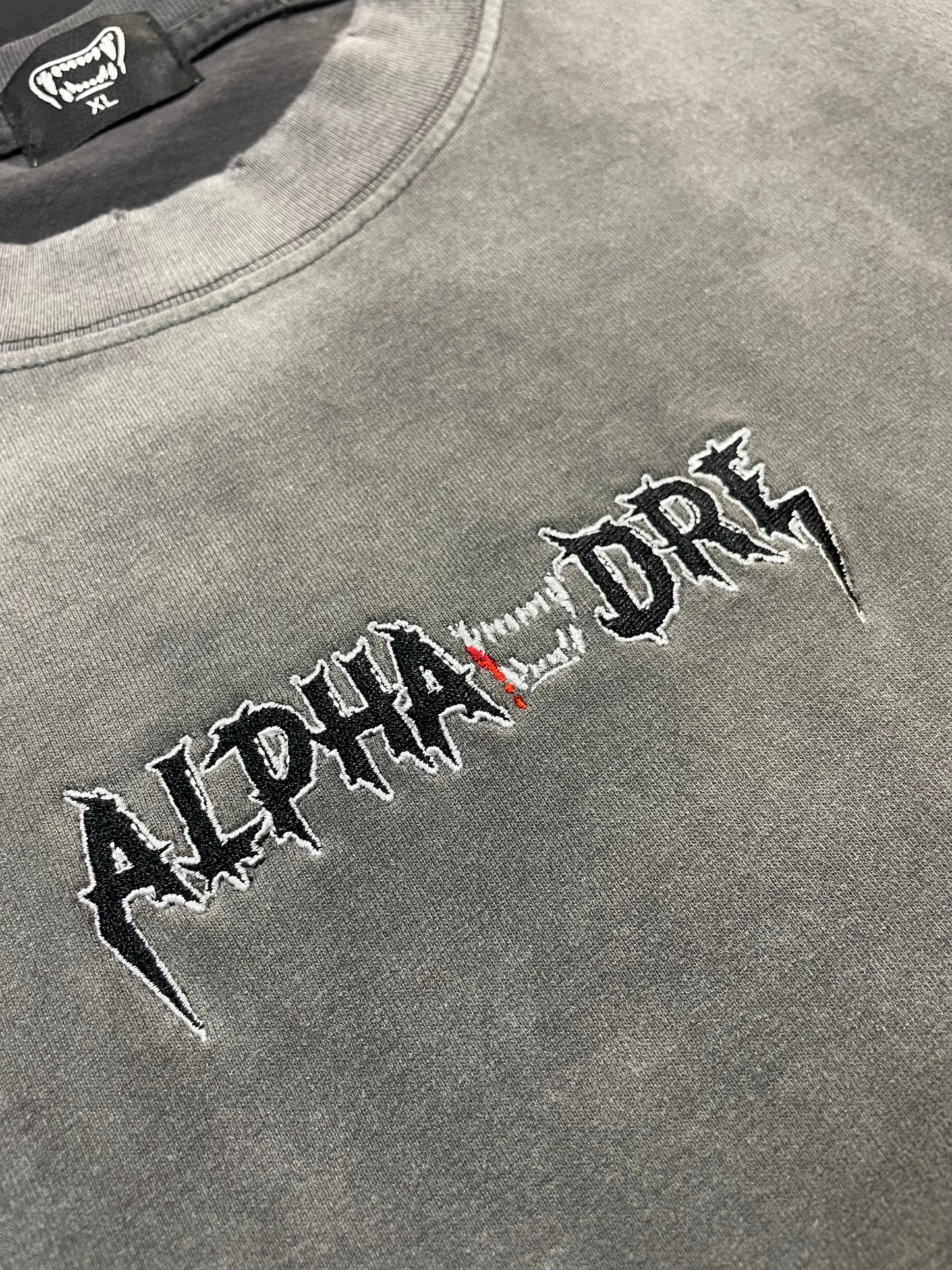 Alphadre Back Print Oversized T-Shirt Black/Grey