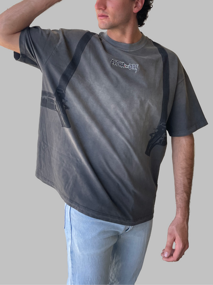 Alphadre Gun Holster Oversized T-Shirt Black/Grey