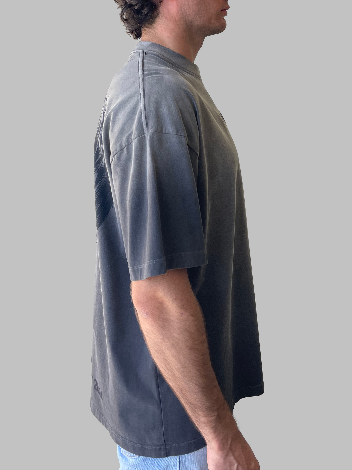 Alphadre Not Today Oversized T-Shirt Black/Grey