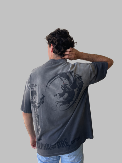 Alphadre Not Today Oversized T-Shirt Black/Grey