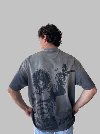 Alphadre Take Aim Oversized T-Shirt Black/Grey