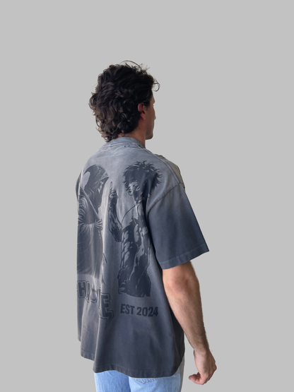 Alphadre Face Off Oversized T-Shirt Black/Grey