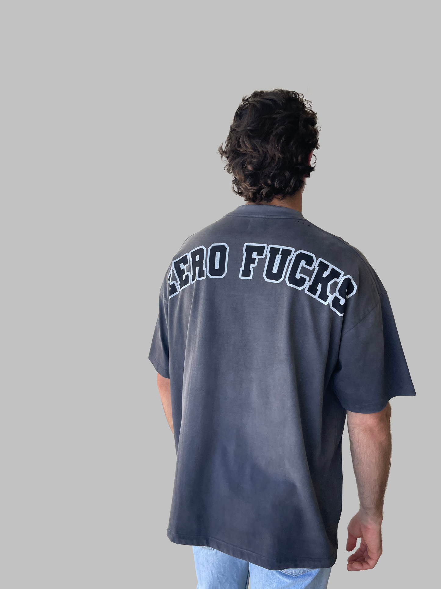 Alphadre Zero Fucks Oversized T-Shirt Black/Grey