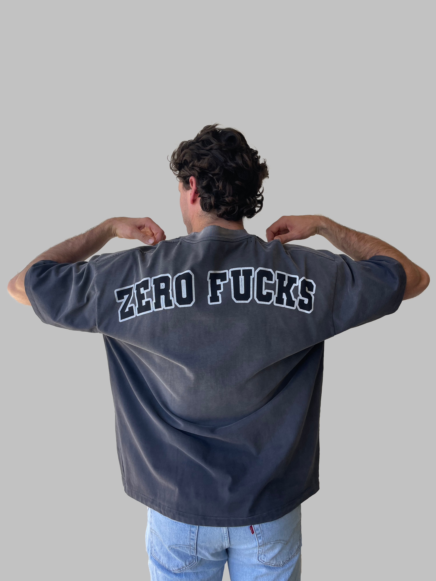 Alphadre Zero Fucks Oversized T-Shirt Black/Grey