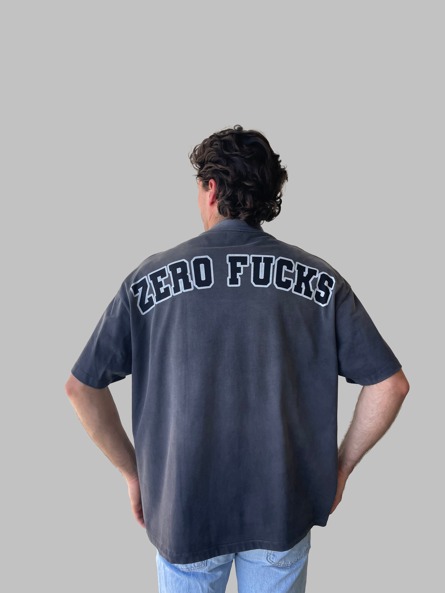 Alphadre Zero Fucks Oversized T-Shirt Black/Grey