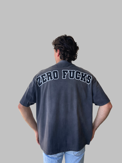 Alphadre Zero Fucks Oversized T-Shirt Black/Grey