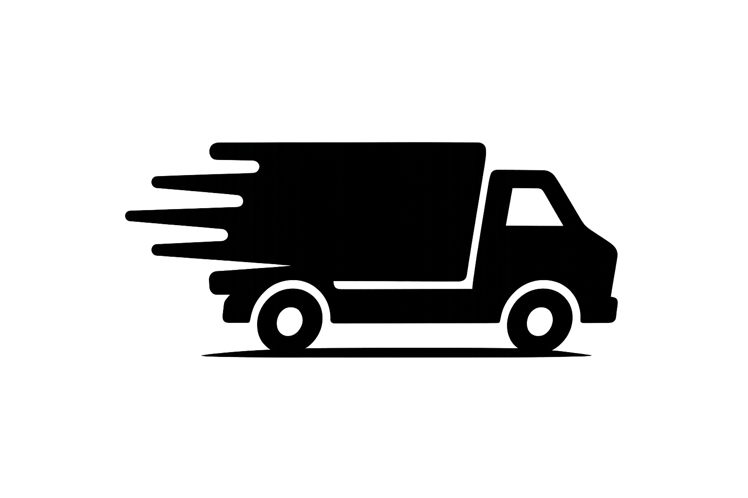 Black truck shipping logo 