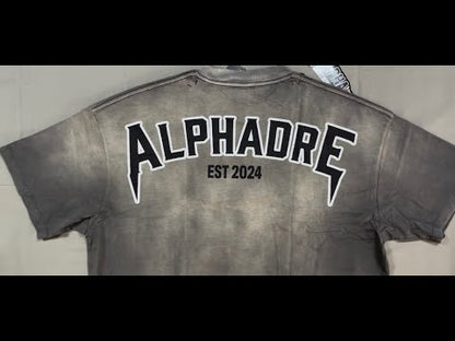 Alphadre Back Print Oversized T-Shirt Black/Grey